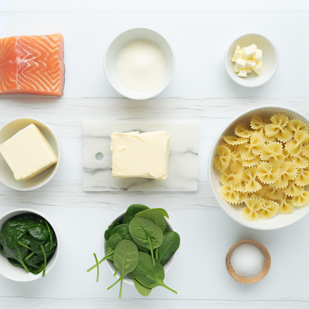 Salmon Pasta with Spinach Recipe - Recipe Image