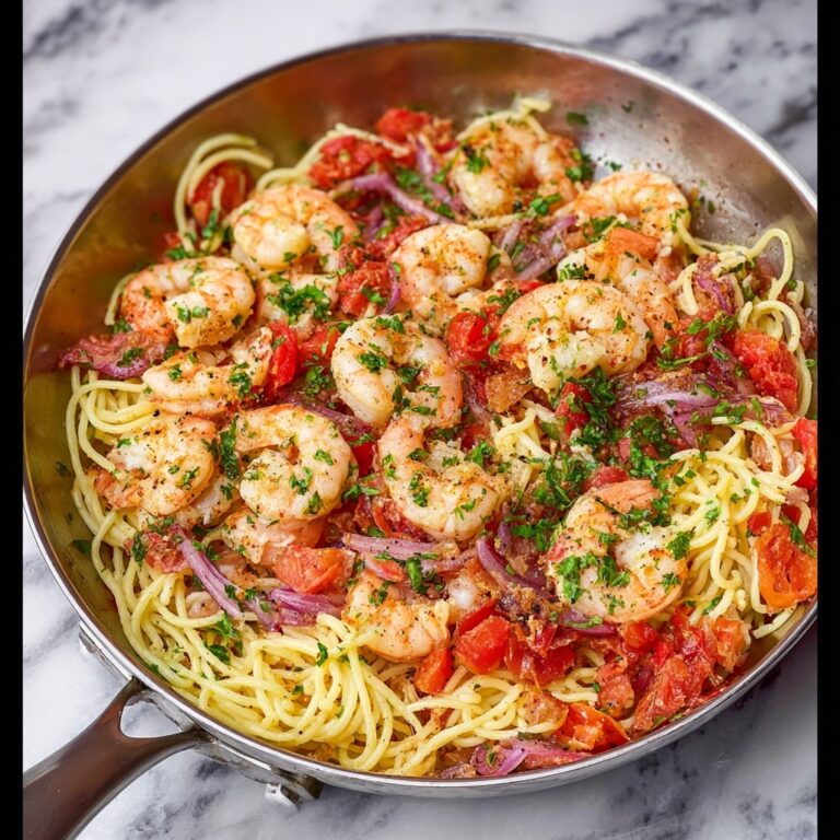 Garlic Lemon Shrimp Pasta with Tomatoes and Parsley Recipe