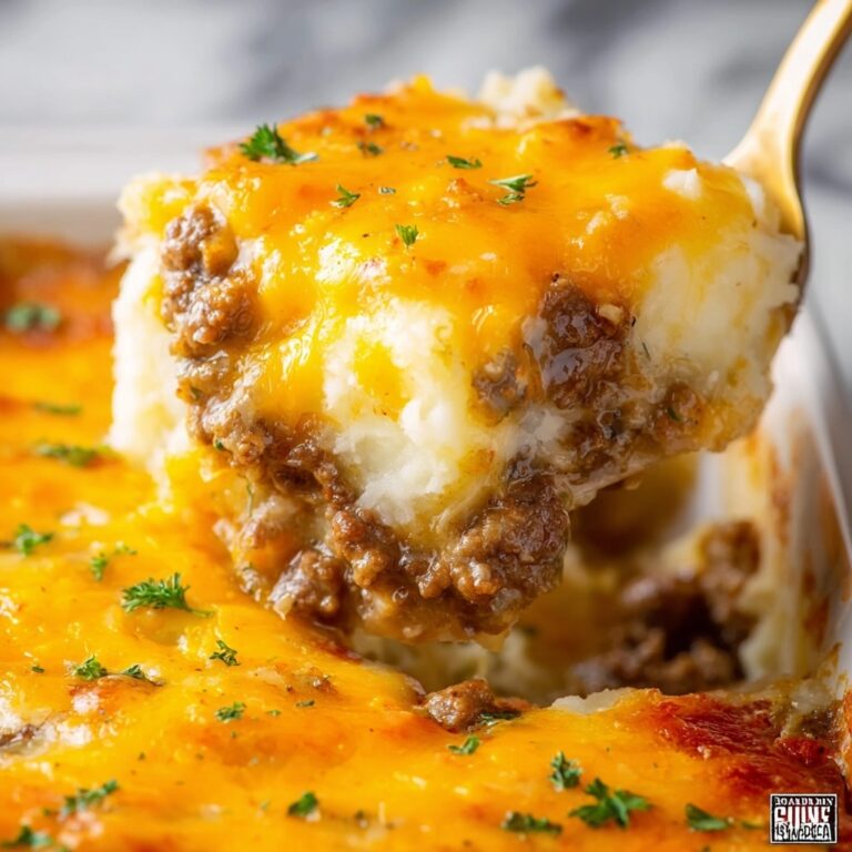 Cheesy Beef and Potato Casserole Recipe