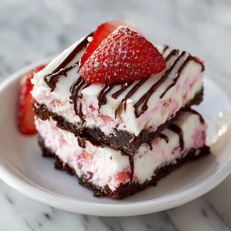 Strawberry Cheesecake Bars with Fudgy Brownie Crust Recipe