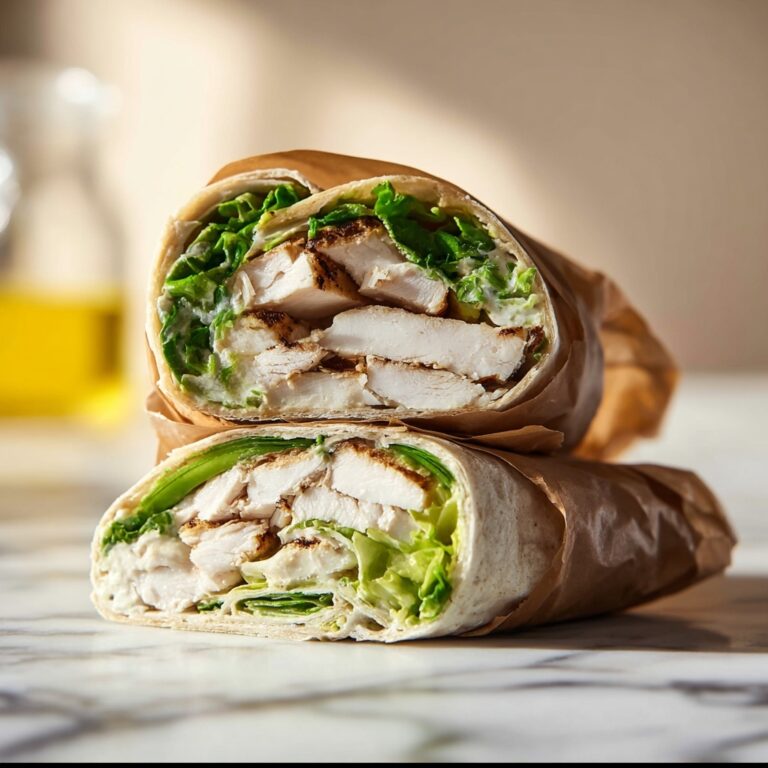 Lemon Parmesan Crispy Chicken Wraps with Caesar Dressing Recipe