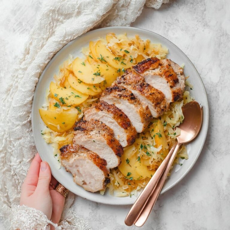 Slow Cooker Pork Tenderloin with Apples and Sauerkraut Recipe