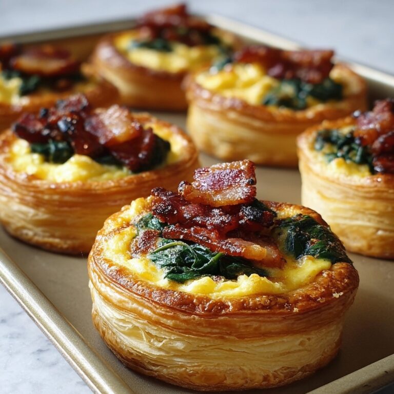 Baked Bacon, Egg, and Cheese Spinach Feta Puff Pastry Pinwheels Recipe