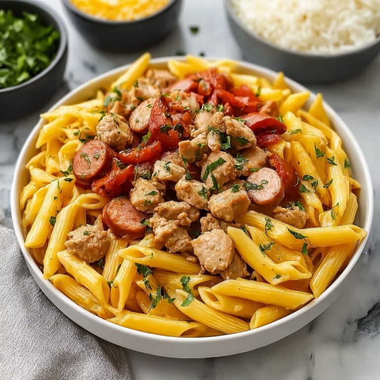 Creamy Cajun Chicken and Sausage Pasta Recipe