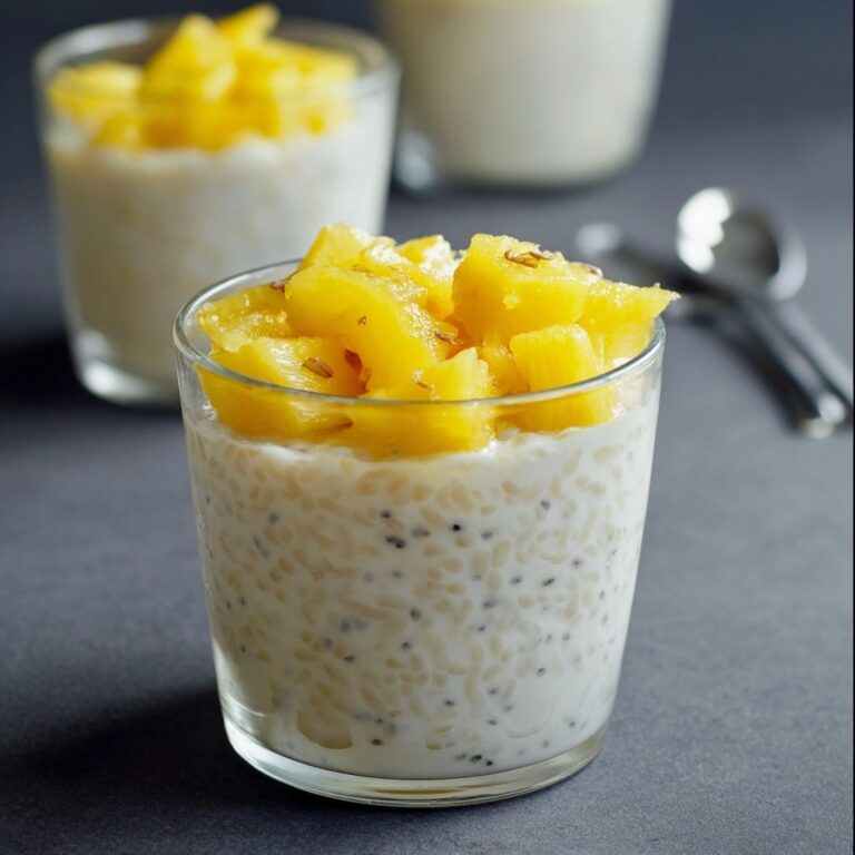 Creamy Coconut Rice Pudding with Pineapple and Banana Recipe