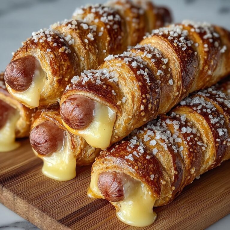 Soft Baked Cheesy Pretzel Dogs Recipe