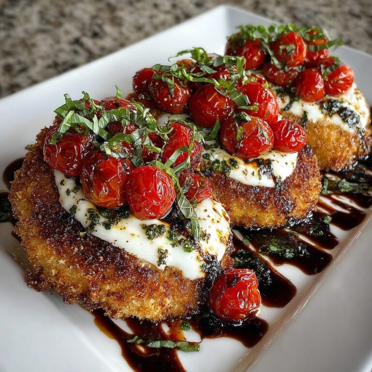 Crispy Italian Basil Chicken Cutlets with Roasted Tomato & Burrata Recipe