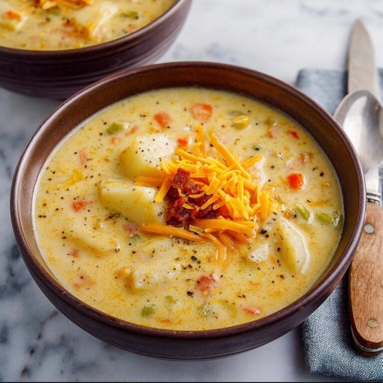 Creamy Yukon Gold Potato Soup with Bacon and Cheddar Recipe