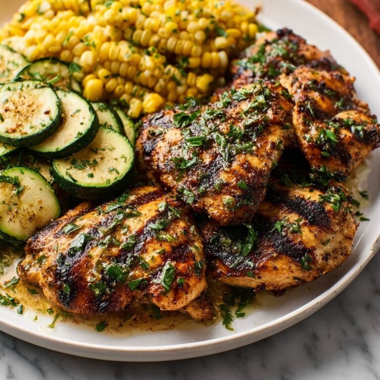 Garlic Butter Chicken with Zucchini and Corn Recipe