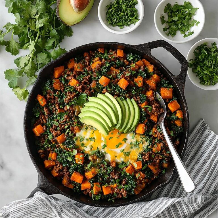 Southwest Ground Beef Sweet Potato Skillet Recipe