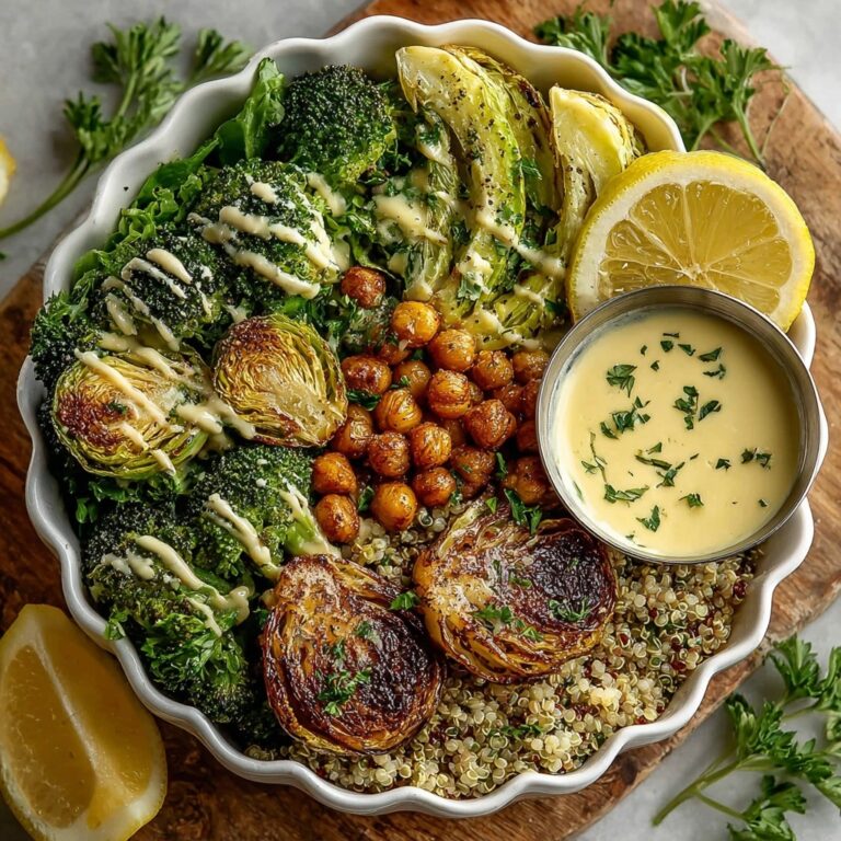 Roasted Veggie Quinoa Bowls with Tahini Dressing Recipe