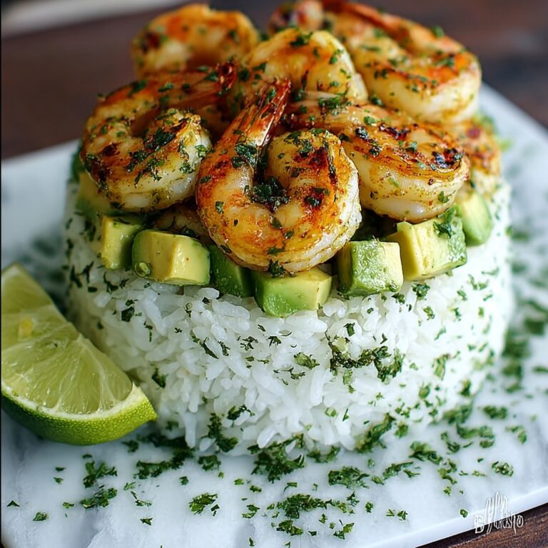 Honey Lime Shrimp & Avocado Rice Stack – 25 Minute Favorite Recipe