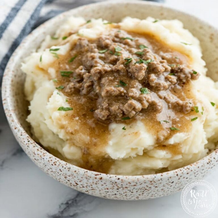 Ground Beef and Gravy Over Mashed Potatoes Recipe