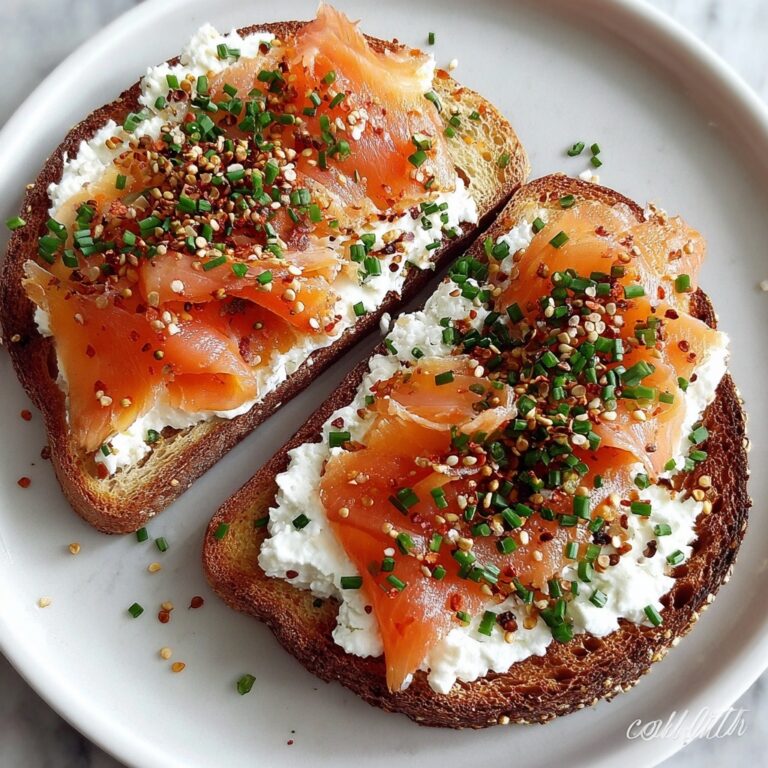 High-Protein Cottage Cheese Toast with Smoked Salmon and Eggs Recipe