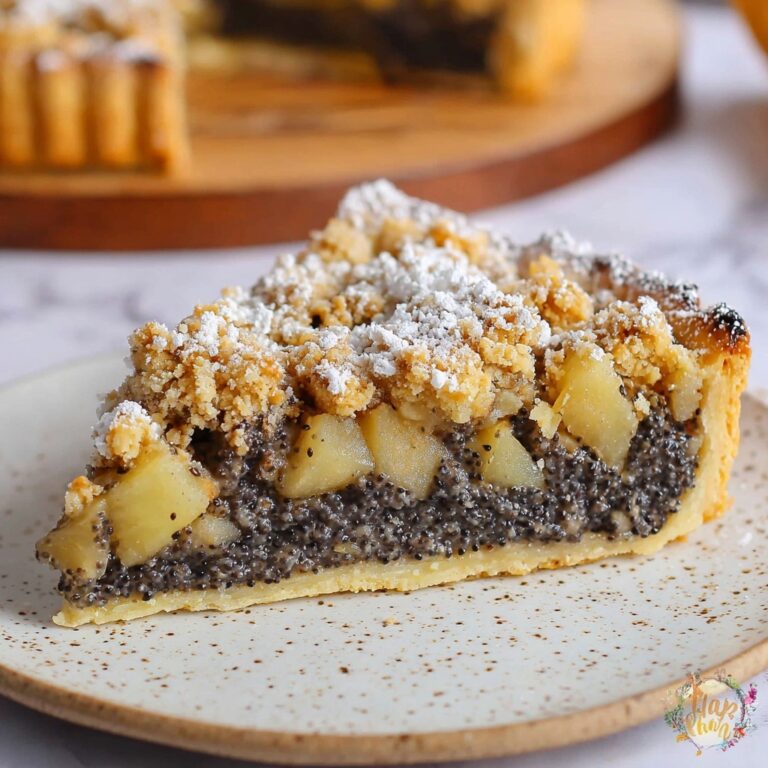 Apple Poppy Seed Cake with Rum Raisins & Almond Streusel Recipe
