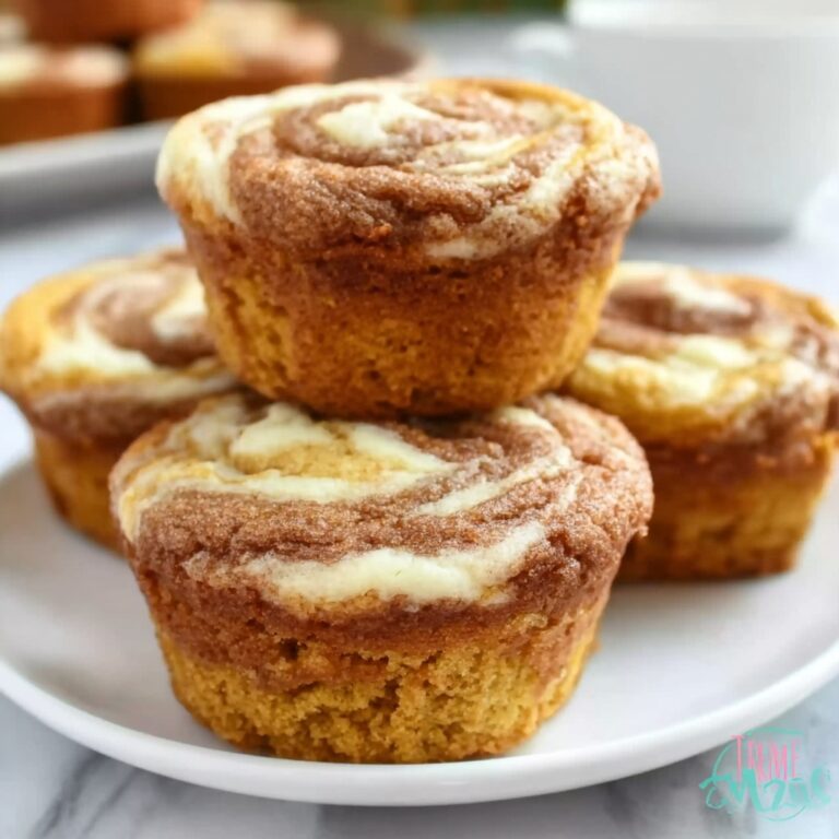 Fluffy Pumpkin Cream Cheese Swirl Muffins Recipe