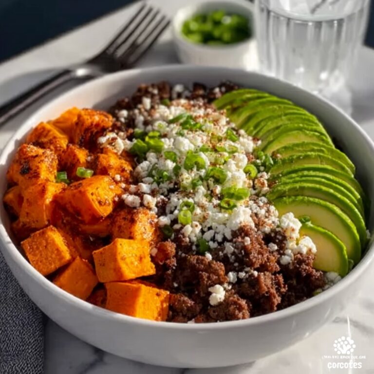 Cottage Cheese Ground Beef and Sweet Potato Bowls Recipe