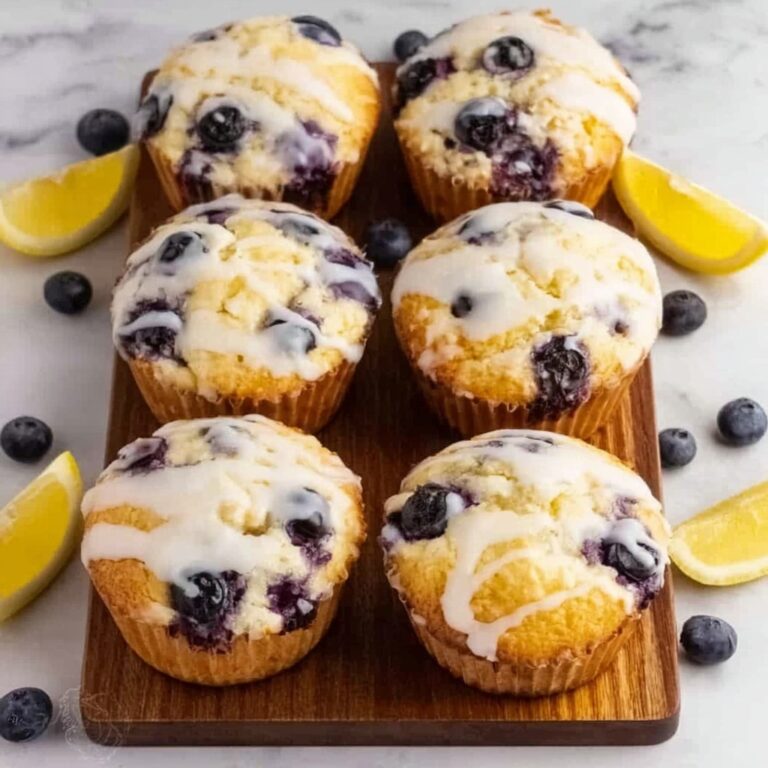 Blueberry Lemon Muffins with Bright Lemon Glaze Recipe