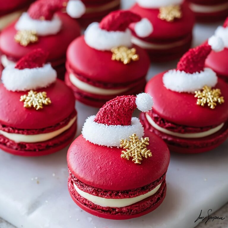 Delicious Santa Claus Macarons Perfect for Holiday Cheer Recipe