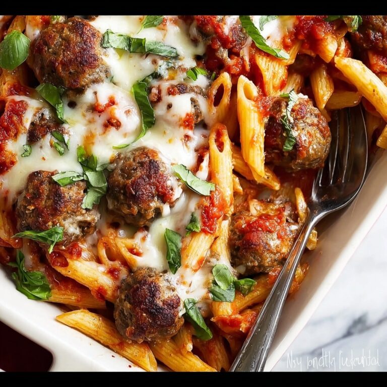 Ultimate Three-Cheese Meatball Mostaccioli Recipe
