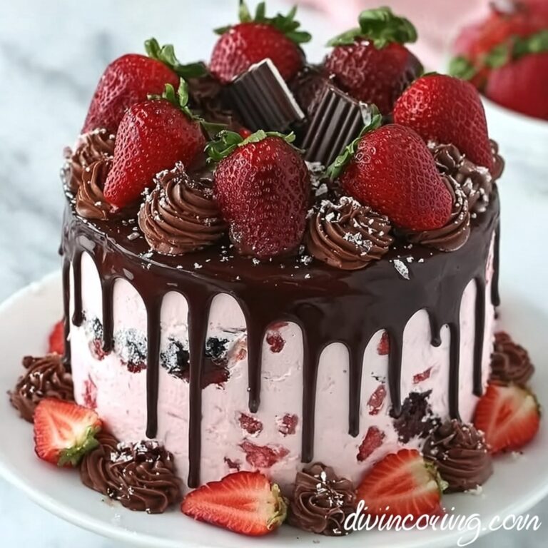 Chocolate Covered Strawberry Ice Cream Cake Recipe