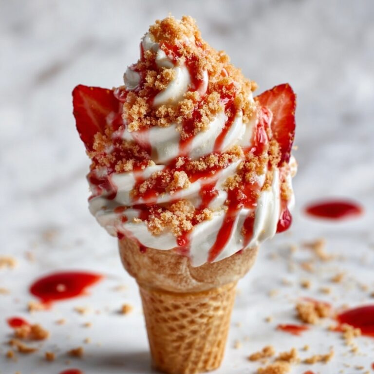 Strawberry Crunch Cheesecake Cones Recipe