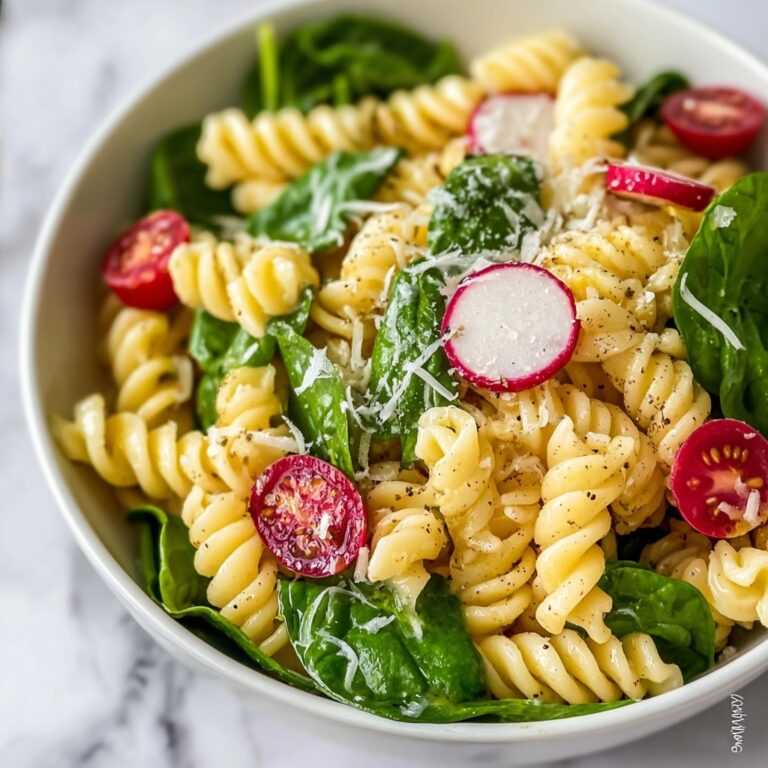 Savory Spinach Pasta Salad with Feta and Cranberries Recipe