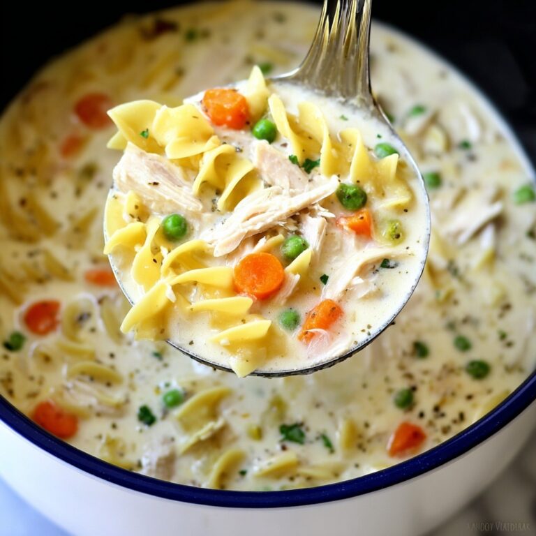 Slow Cooker Creamy Chicken Noodle Soup Recipe