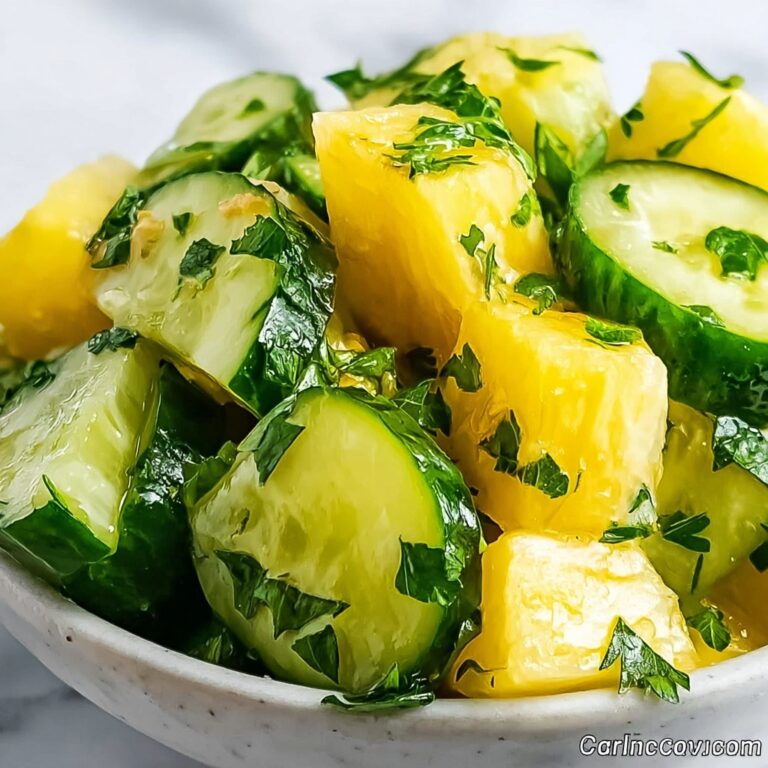 Light and Zesty Pineapple Cucumber Salad for Refreshing Snacking Recipe
