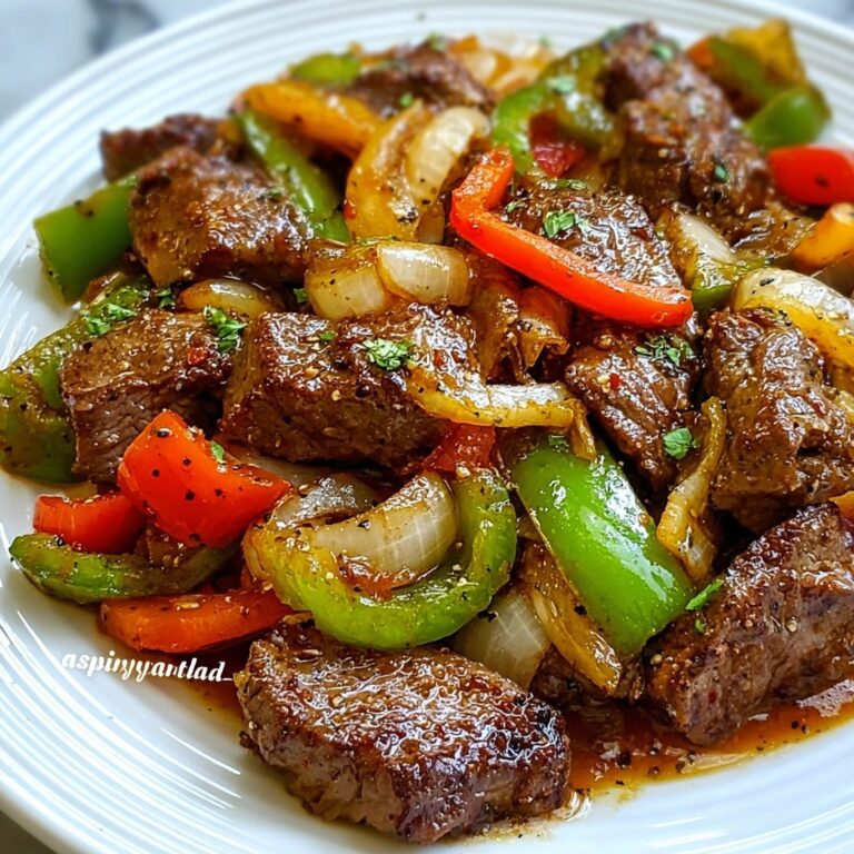Pepper Steak with Bell Peppers and Onion Recipe