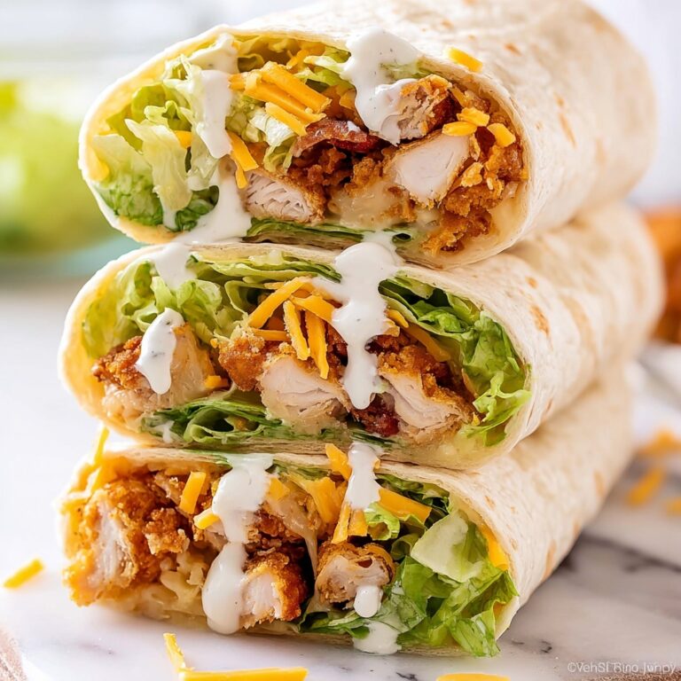 Cheddar Bacon Ranch Chicken Wraps Recipe