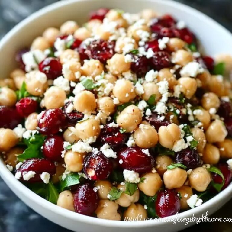 Feta & Cranberry Chickpeas with Lemon Vinaigrette Recipe