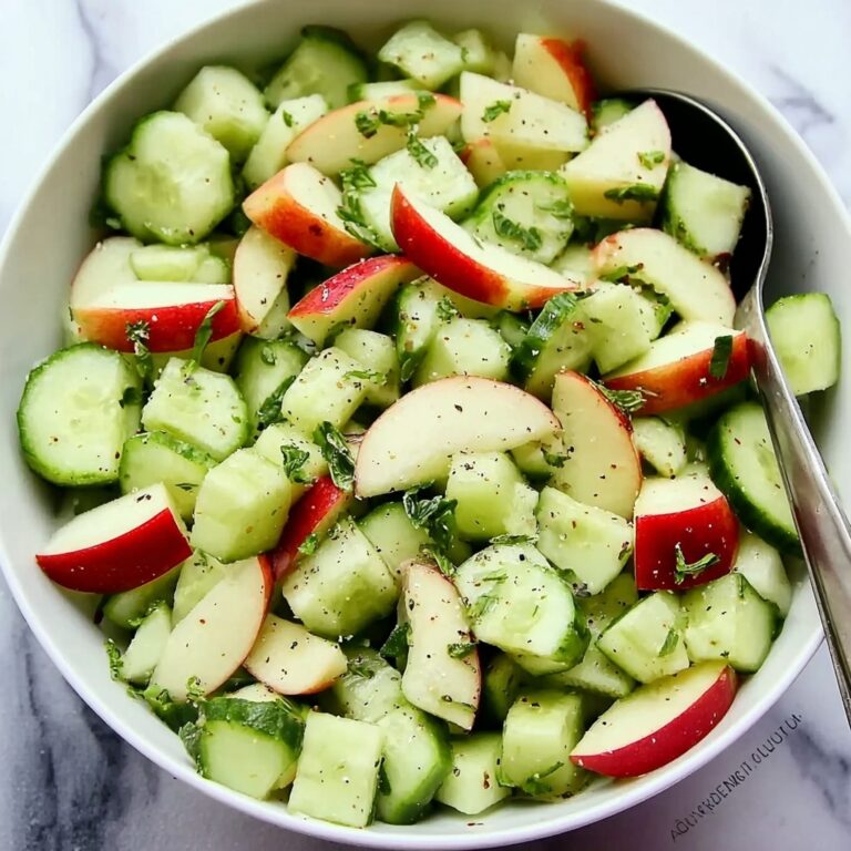 Crisp Cucumber Apple Salad with Tangy Dressing Recipe