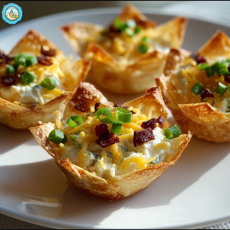 Crispy Jalapeno Popper Wonton Cups Recipe