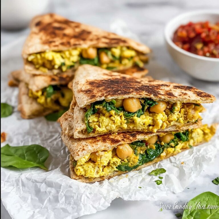 Healthy Spinach Bean Breakfast Quesadilla Recipe