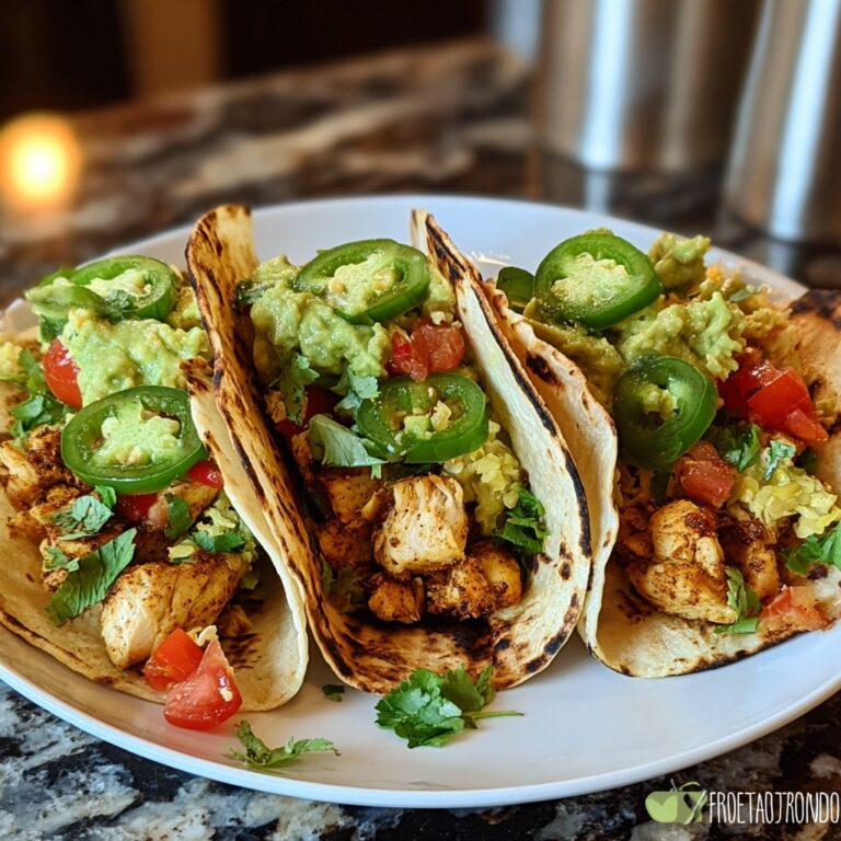 Crispy Poblano Chicken Tacos with Avocado Jalapeño Salsa Recipe