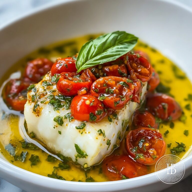 Succulent Cod in White Wine Tomato Basil Sauce Recipe