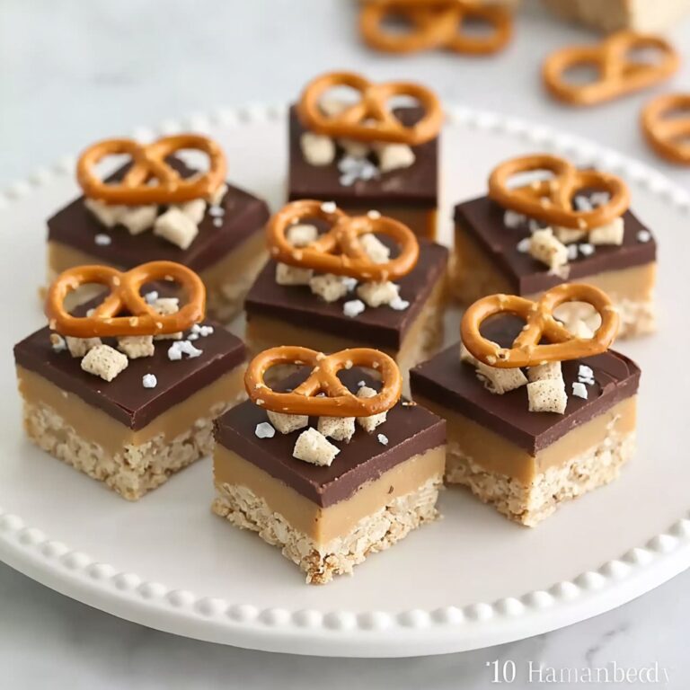 Chocolate Pretzel Peanut Butter Squares Recipe